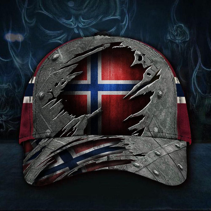 Norwegian Hat 3D Vintage Old Retro Patriotic Flag Norway Hat For Men