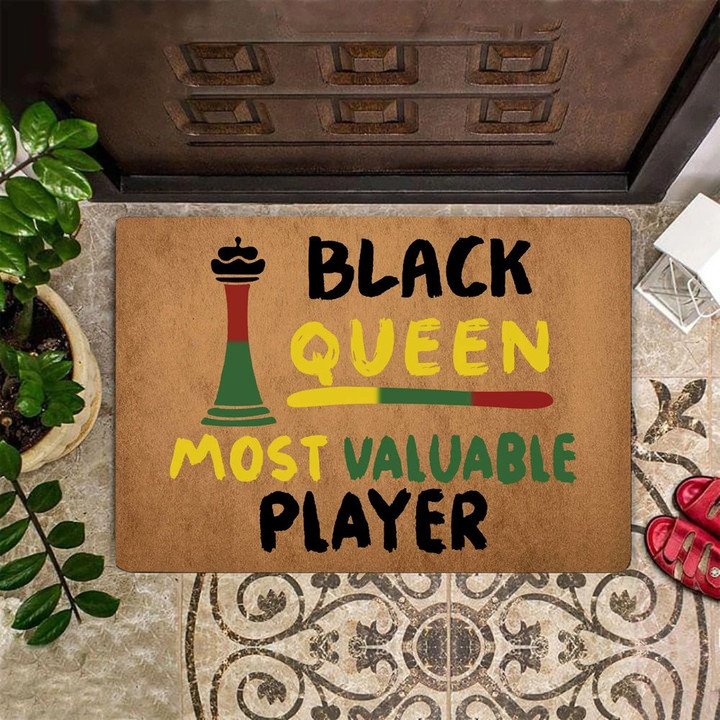 Black Queen Most Valuable Player Doormat Indoor Outdoor Mother_s Day Gifts For Black Moms