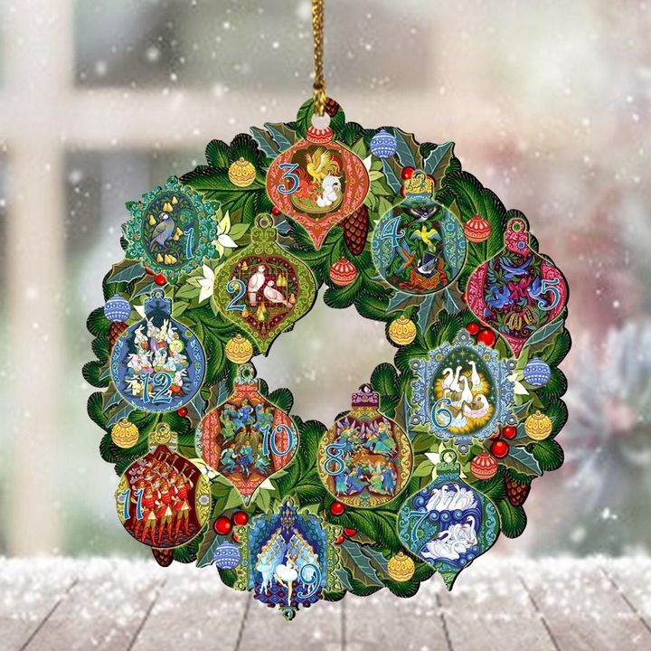 12 Days Of Christmas Ornament Annual Events Christmas Ornament Hanging Tree Decorated - Pfyshop.com
