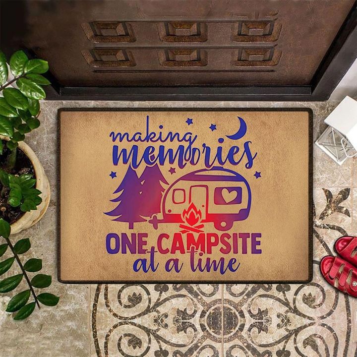 Making Memories One Campsite At A Time Doormat Inside Outside Front Camping Doormat