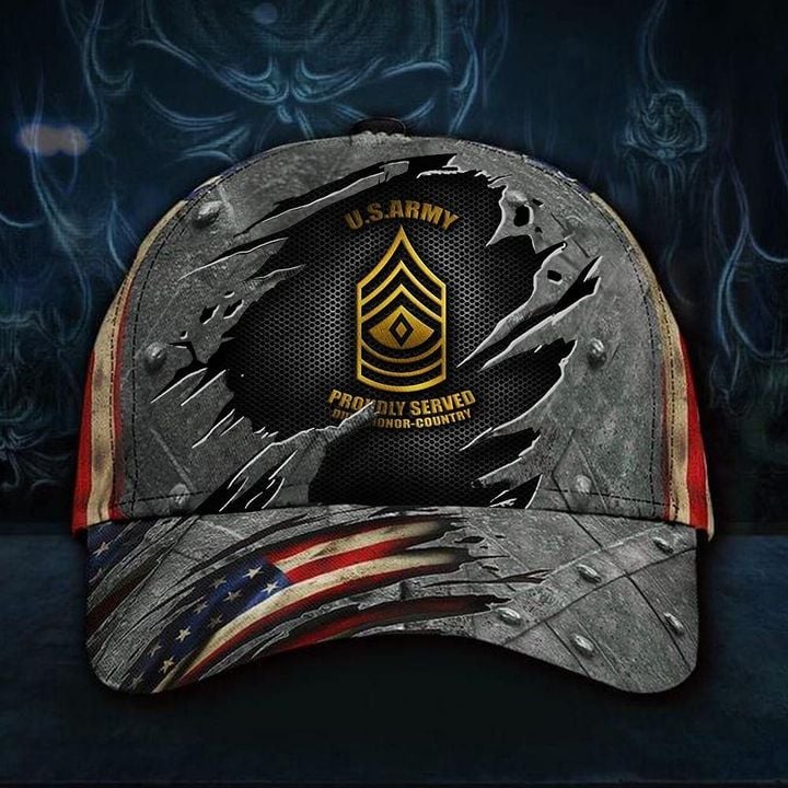 US Army Proudly Served 3D Hat Veteran Logo Core Values Cap For Men Pride Father Day Gift - Pfyshop.com