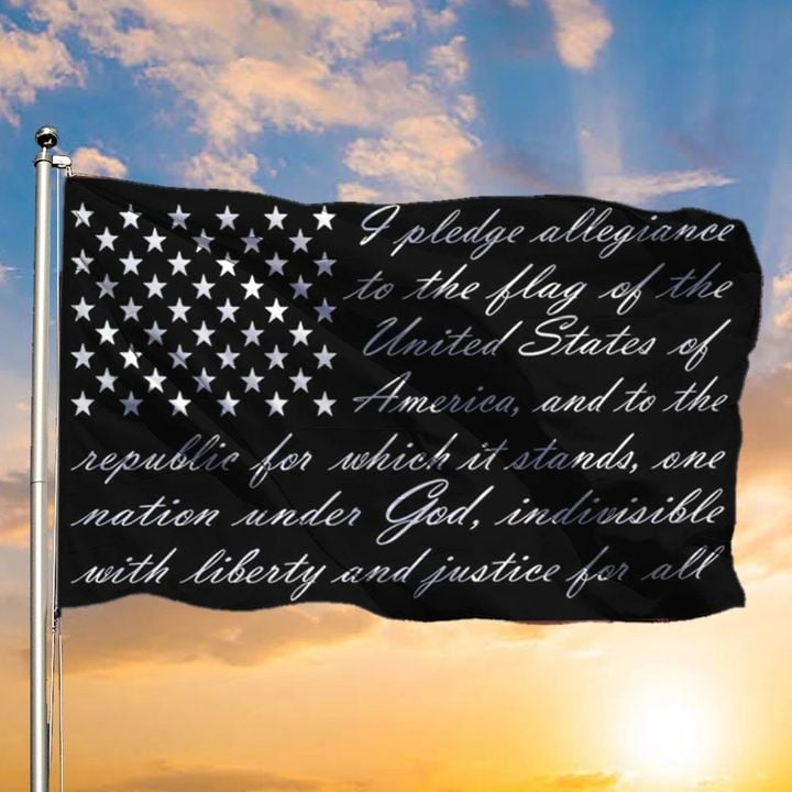 I Pledge Allegiance To The Flag Patriotic Independence Day Decor Indoor Outdoor