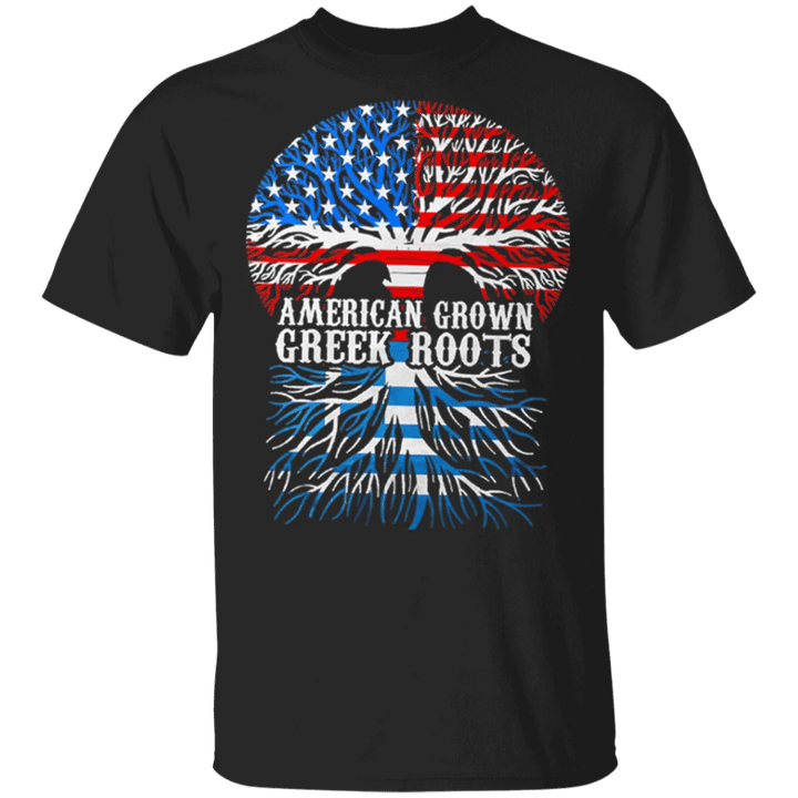 American Grown With Greek Roots T-Shirt Proud Greek Shirt Gift For Men Women