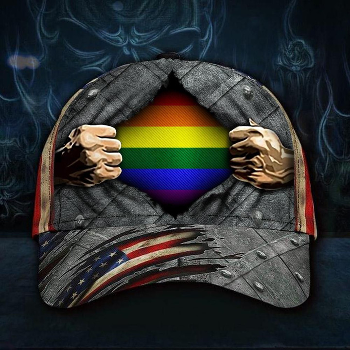 LGBT Pride Hat 3D Vintage Old Retro American Flag Cap Pride Merch LGBT Gift - Pfyshop.com