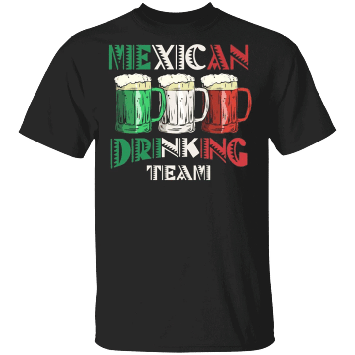 Cinco De Mayo Shirt Mexican Drinking Team Mexico Flag T-Shirt Gift For Beer Lover
