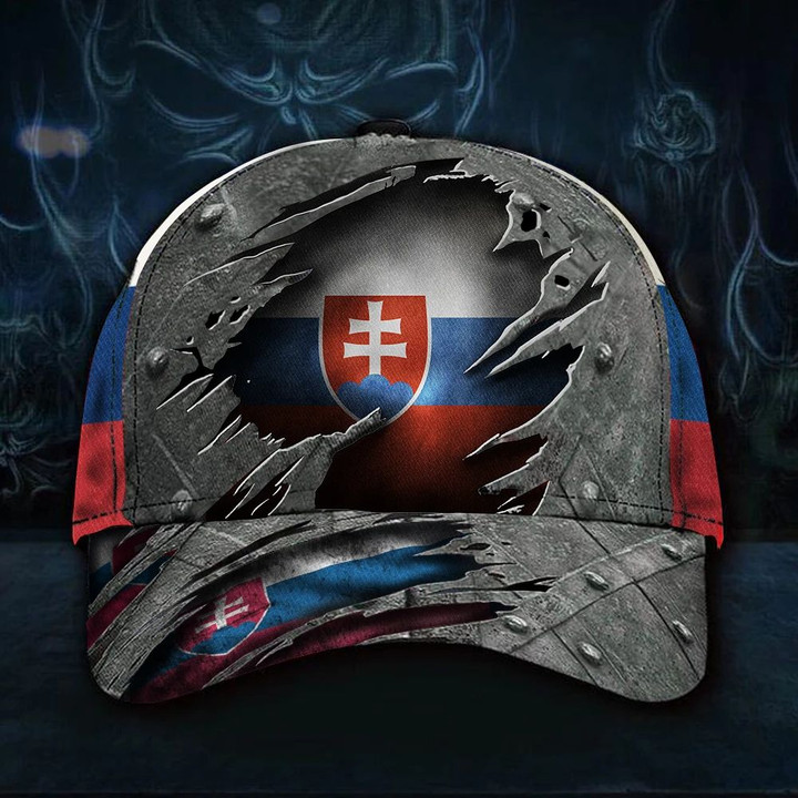 Slovakia Hat 3D Vintage Old Retro Patriotic Proud Country Slovakia Flag Cap Mens