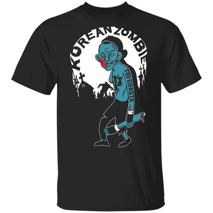 Tri-Coasta KoKorean Zombie T-shirtrean Zombie Shirt Portrait UFC Chan Sung Jung T-Shirt Boxing Gift