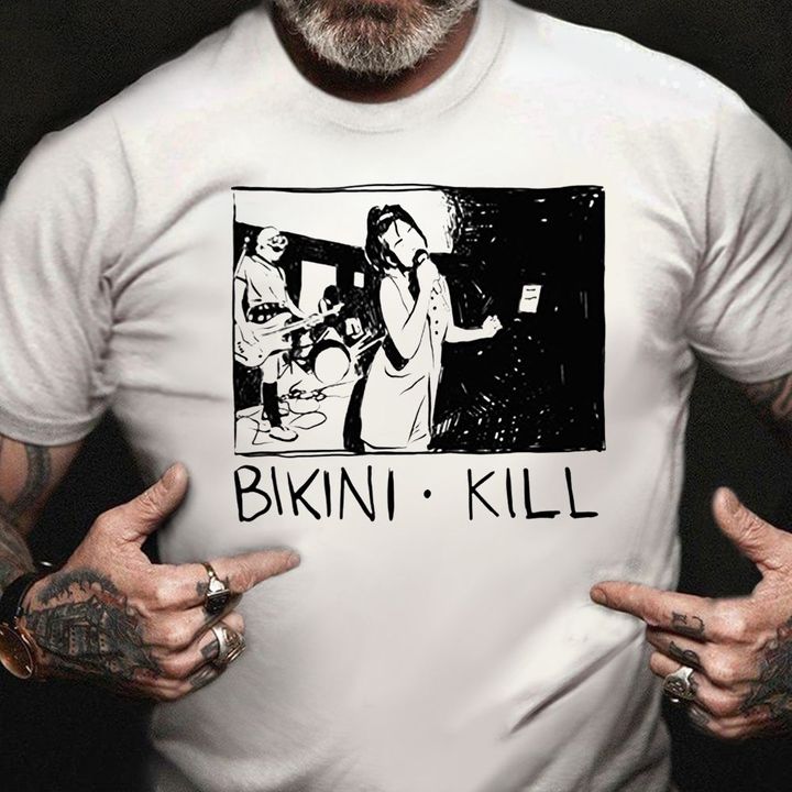 Bikini Kill Shirt 90s Rock Band T-Shirt Graphic Tee Gifts For Friend