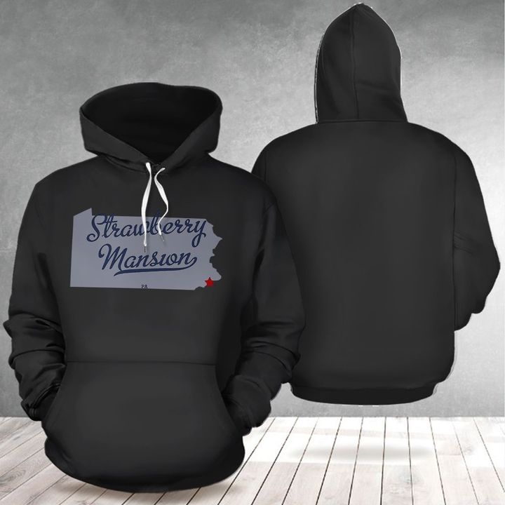 Strawberry Mansion Hoodie Historic House Museum Classic Hoodie ​Gifts For Friends Women