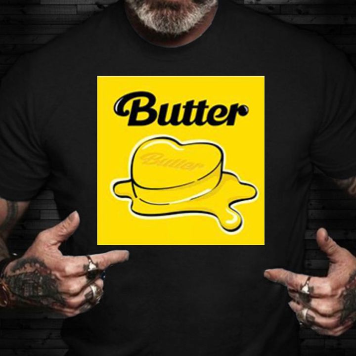 BTS Butter Shirt Smooth Like Butter T-Shirt Kpop Merch For BTS Army BTS Apparel Fandom