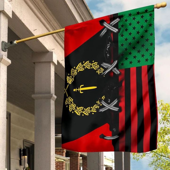 Black American Heritage Flag And African American Flag Honor Black People Liberation