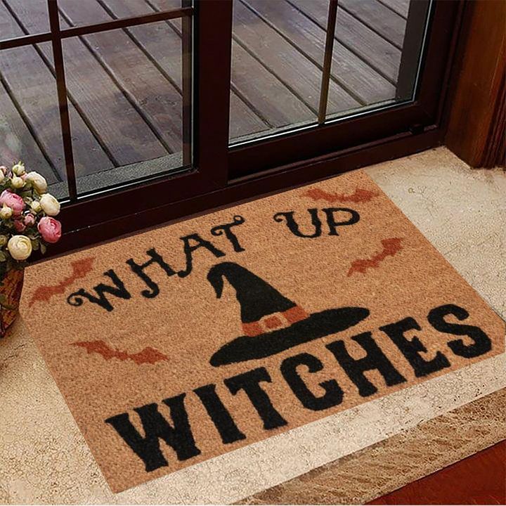 What Up Witches Halloween Doormat Witch Doormat Halloween Merch 2021