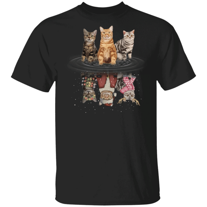 American Shorthairs Water Reflection 3D T-Shirt Humour Halloween Christmas Gifts For Siblings