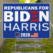 Republicans For Biden Harris 2020 Yard Sign Voting Blue Biden Campaign Republican Outdoor Sign