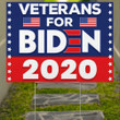 Veterans For Biden 2020 American Flag Yard Sign Political Campaign Joe Biden President Election