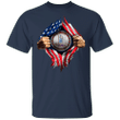 Virginia Heartbeat Inside American Flag T-Shirt Fourth Of July Shirt Patriotic Gifts