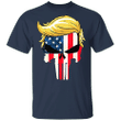 Donald Trump Punisher American Flag T-shirt Hair Skull Pro Trump Shirt