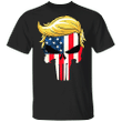 Donald Trump Punisher American Flag T-shirt Hair Skull Pro Trump Shirt