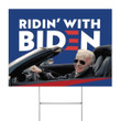 Ridin With Biden Yard Sign Vote Blue Funny Political Sign Biden For President 2024 Election