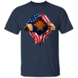 Arizona Heartbeat Inside American Flag T-Shirt Arizona Pride Patriotic Tee Shirts