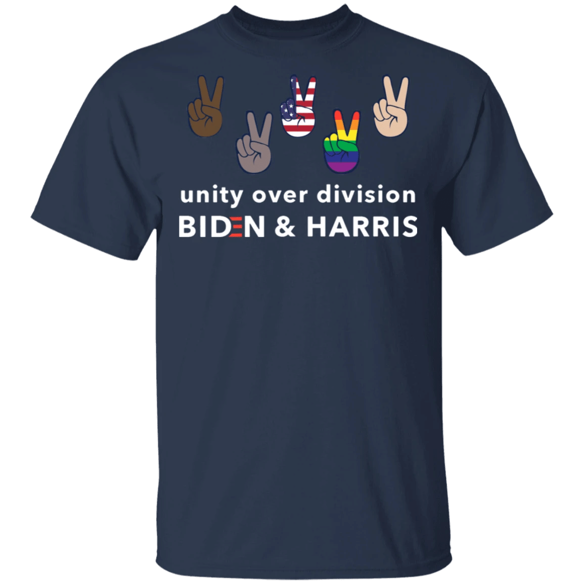Unity Over Division Biden And Harris T-Shirt Patriotic LGBT Voters Biden Political Shirt