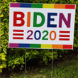 LGBT Biden 2020 Yard Sign Pride Rainbow Support Biden For U.S President Election Joe Lawn Sign