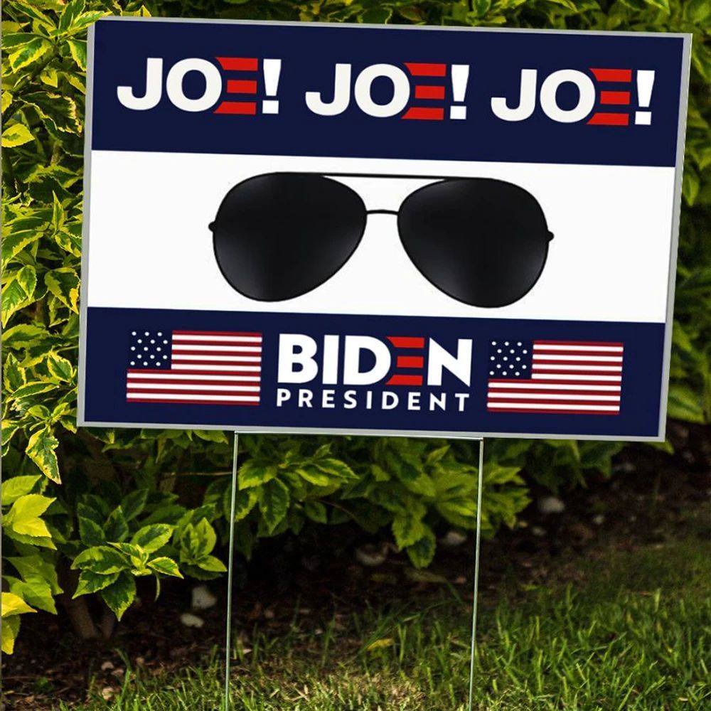 Joe Joe Joe Biden President Sunglasses American Flag Yard Sign Biden Supporter Political Elect