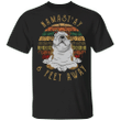 Bulldog Namast'ay 6 Feet Away Vintage Shirt Social Distancing Hippies Yoga
