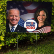 Joe Biden Harris 2020 Yard Sign And American Flag Biden For President