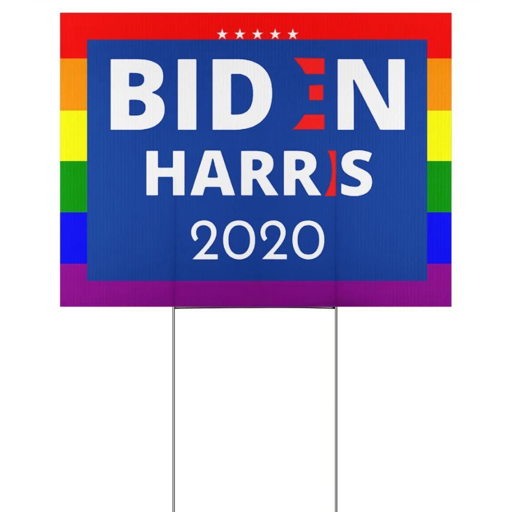 Biden Harris 2020 Yard Sign LGBT Voting Biden For President Support Biden Harris Campaign Sign