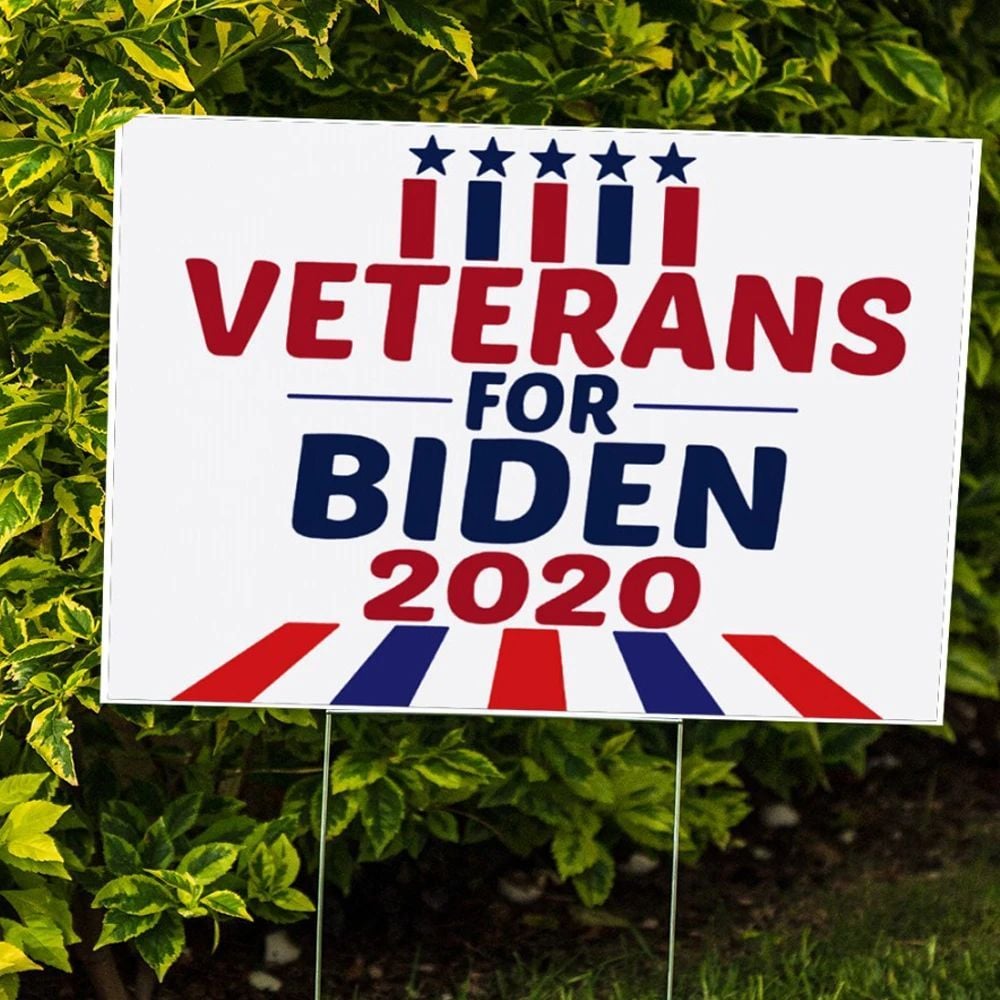 Veterans For Biden 2020 Lawn Sign Vote Biden Kamala Harris Campaign Anti Trump Sign Yard Decor
