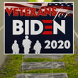 Veterans For Biden 2020 Yard Sign Patriotic Support Biden For American President Decor Lawn