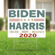 Biden Harris Truth Hope Decency 2020 Lawn Sign Vets For Biden Order Biden Harris Yard Sign