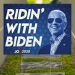 Ridin With Biden Joe 2020 Yard Sign Support Biden Campaign Election Sign Presidential Debate