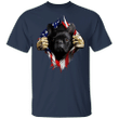 French Bulldog Inside American Flag Shirt 4th Of July Flag Patriotic Gift For Dog Lovers