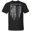 Honor Protect Serve Thin Blue Line Vertical Flag Classic T-Shirt Patriotic For Police Officer