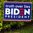 Truth Over The Lies Biden President Yard Sign Biden Harris Campaign Sign Lawn Decor For Outdoor