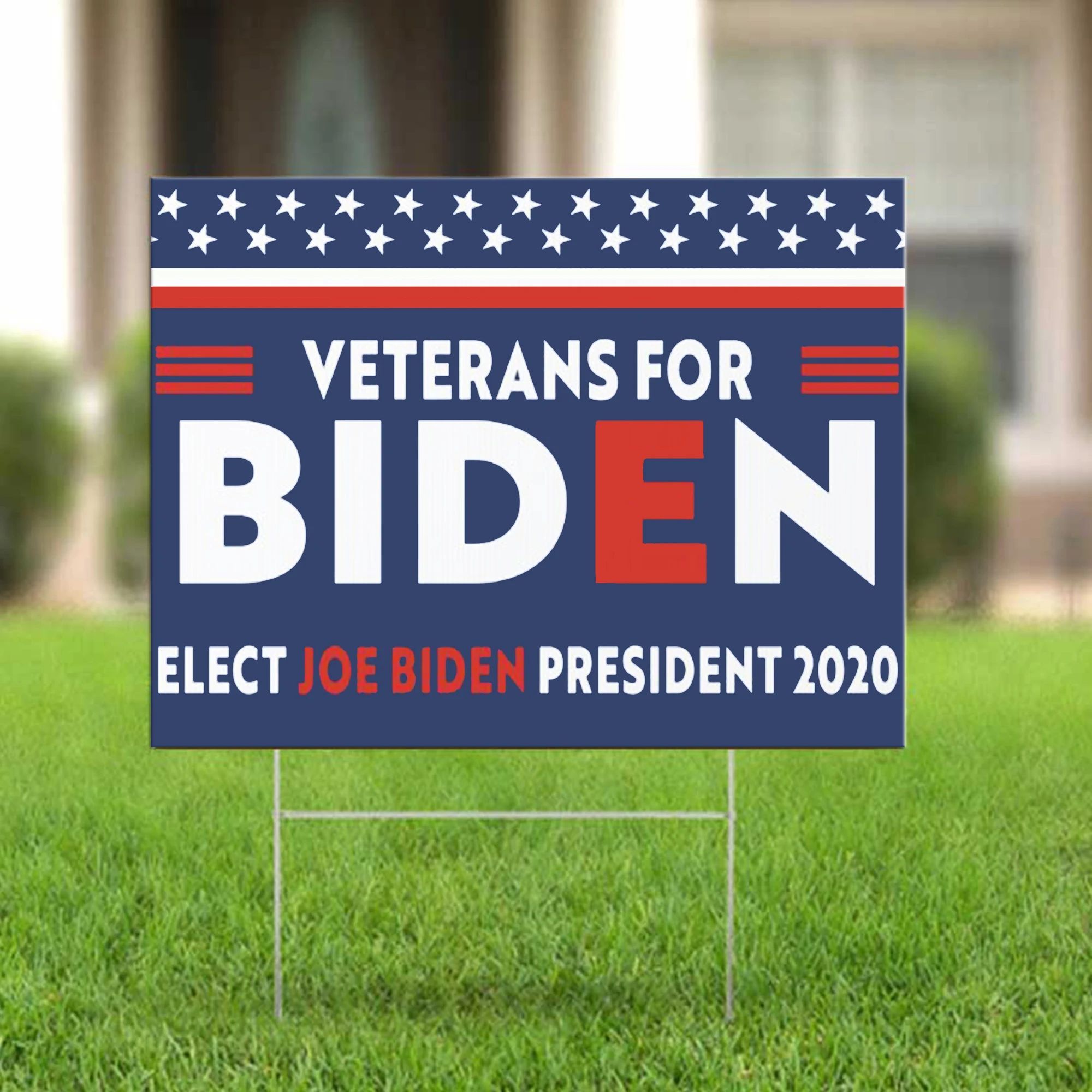 Veterans For Biden Elect Joe Biden President Yard Sign Vote Pro Biden Campaign Running Election