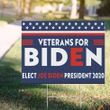 Veterans For Biden Elect Joe Biden President Yard Sign Vote Pro Biden Campaign Running Election