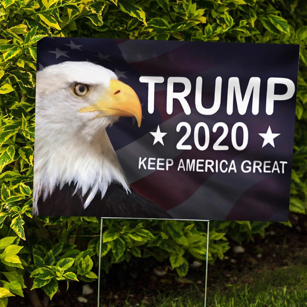 Bald Eagle Trump 2020 Keep America Great Yard Sign American Pride Patriotic 45Th President Of USA