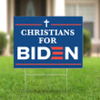 Christians For Biden Yard Sign Vote Biden Harris Merch Christians Outdoor Sign For Lawn Decor