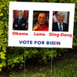 Obama Lama Ding Dong Vote For Biden Yard Sign Campaign For Biden Democrat Political Anti Trump