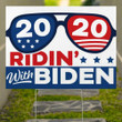 2020 Ridin's With Biden Sunglass Yard Sign Funny Political Campaign Biden Harris For President - Pfyshop.com