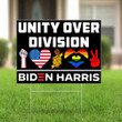 Unity Over Division Biden Harris 2020 Yard Sign Support For BLM LGBT No Racism Biden Campaign