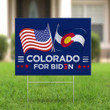 Colorado For Biden Yard Sign Presidential Campaign For Election 2021 Biden Campaign Advertising