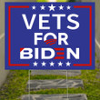 Vets For Biden Yard Sign Democratic Veterans Go On For Joe Biden Merch Official Vote Blue Sign