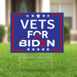 Vets For Biden Yard Sign Democratic Veterans Go On For Joe Biden Merch Official Vote Blue Sign