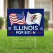 Illinois For Biden 2024 Lawn Sign For Early Voting Illinois Biden 2020 Trump 10 To 20 Yard Sign