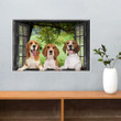 Beagles Looking From Window Poster Wall Bedroom For College Dorm Poster Decor Gift