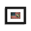 Army Ranger American Flag Framed Art Patriot US Army Rangers Logo Army Graduation Gift
